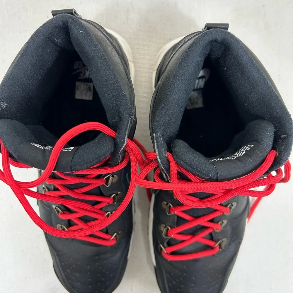 Nike Black and Red High-Top Sneakers - Picture 7 of 11